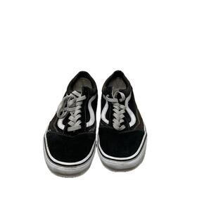 Vans Old Skool Black Suede w Leather Stripe Mens 9.5